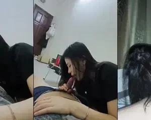 Đi làm về chưa kịp thay đồ em đã kéo quần xuống ngấu nghiến bú mút